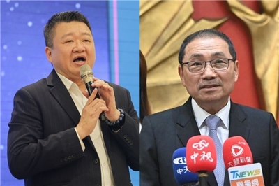 民進黨代秘書長何博文與新北市長侯友宜。 (合成圖/中央社)