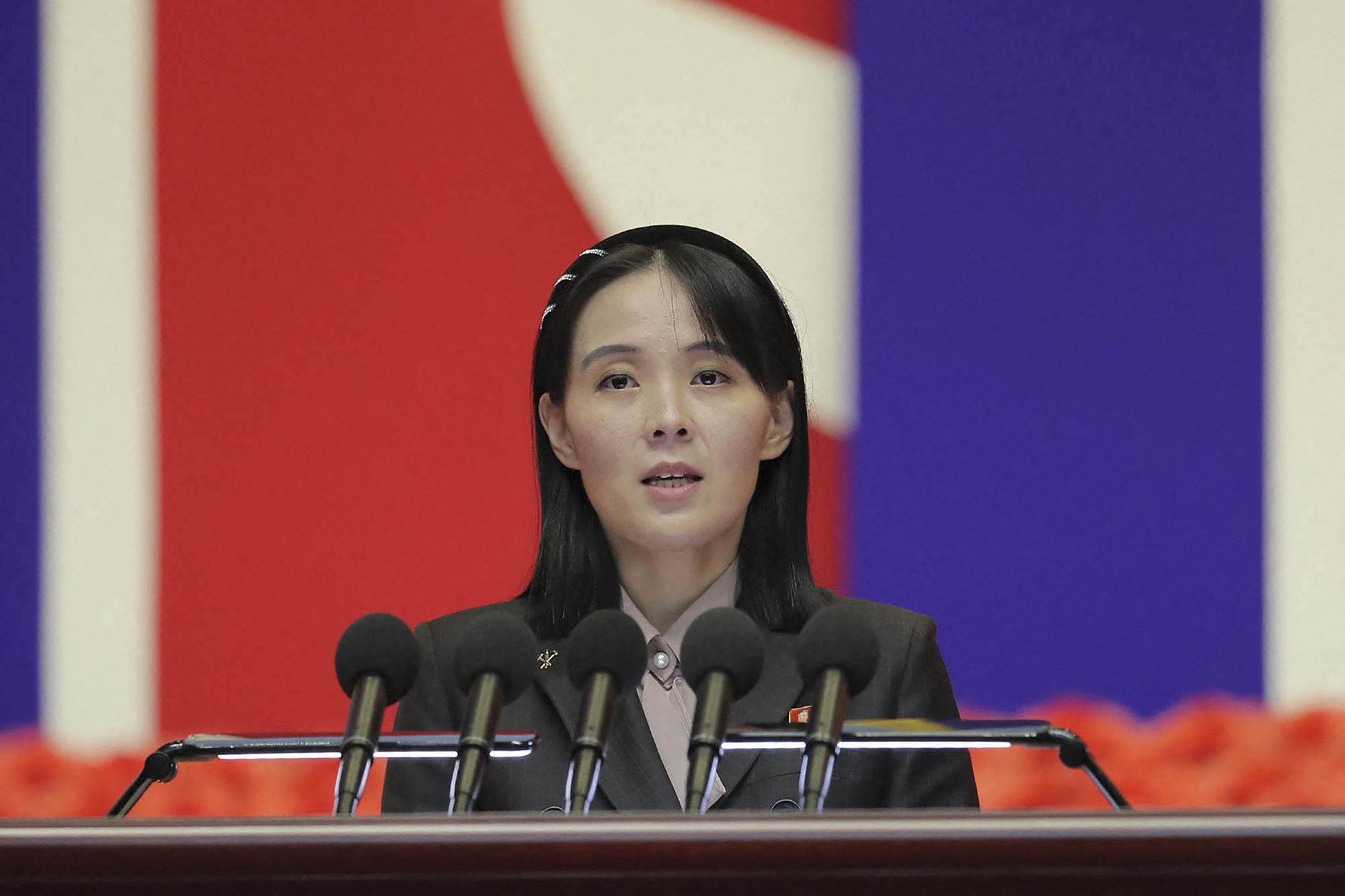 北韓最高領導人金正恩的胞妹金與正。(AFP)