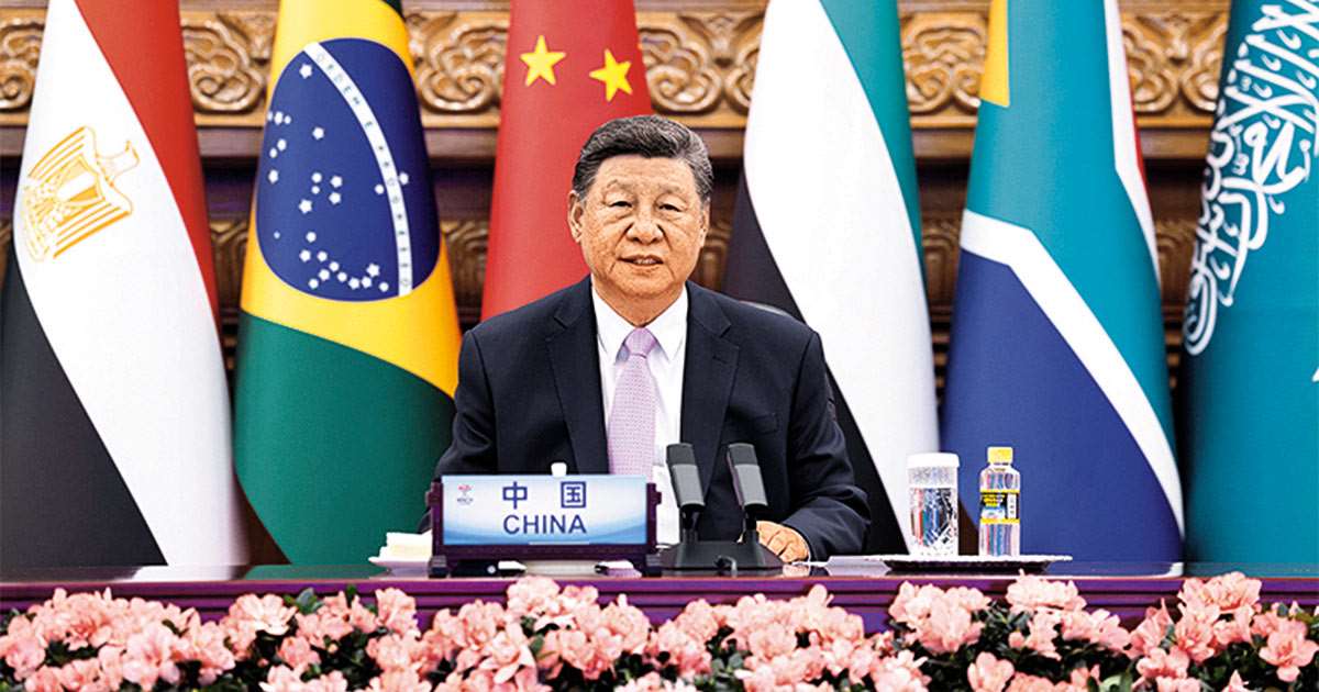 在93閱兵之後，習近平在北京以視訊方式參加金磚國家領導人線上峰會。(網路圖片)