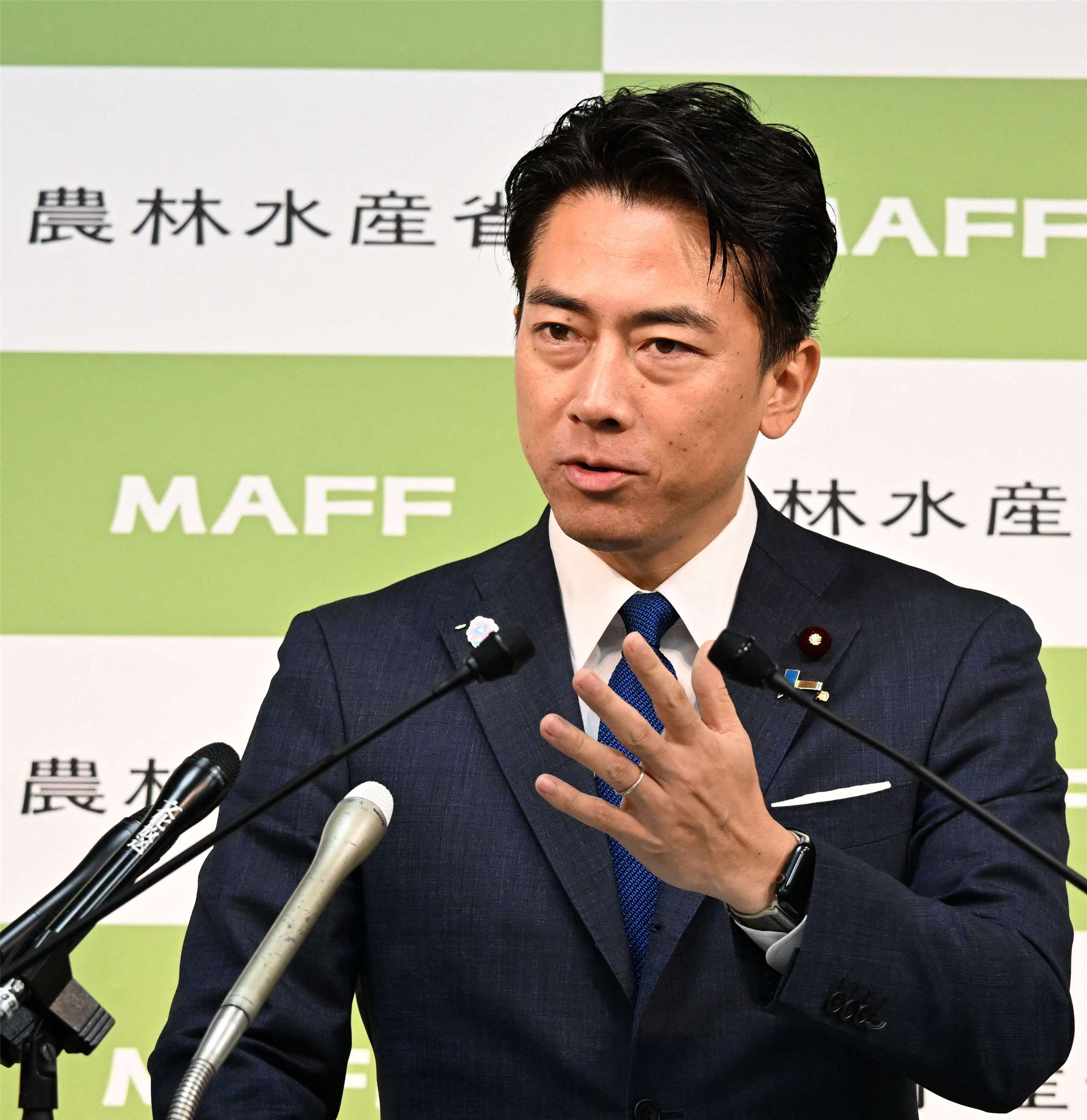 日本農林水產大臣小泉進次郎宣布競選自民黨總裁。