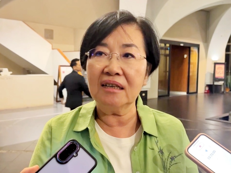 總統賴清德7日與桃園市黨公職座談，民進黨桃園市黨部主任委員黃傅淑香（圖）表示，賴總統會中說明政府民生經濟及青年福利政策，希望黨公職向市民說明。