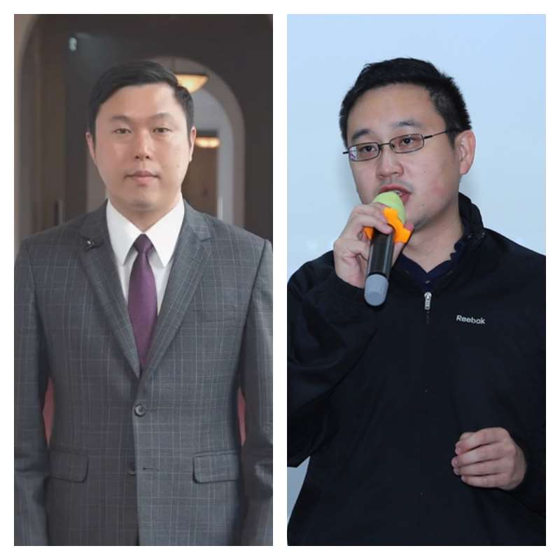 總統府1日公布國家安全會議新任人事，台北市議員趙怡翔（右）、總統府發言人李問（左）接任國安會副秘書長職務。(總統府發言人臉書∕∕中央社合成照)