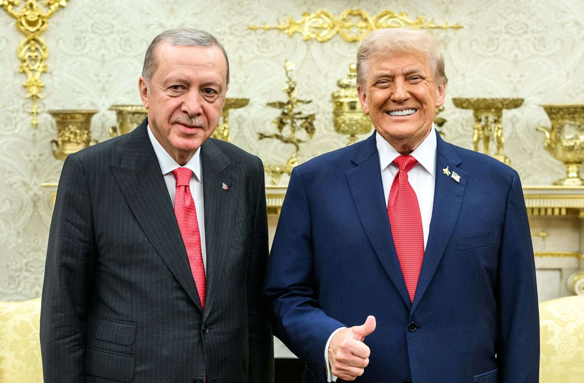 川普會見艾爾段。(X平台)