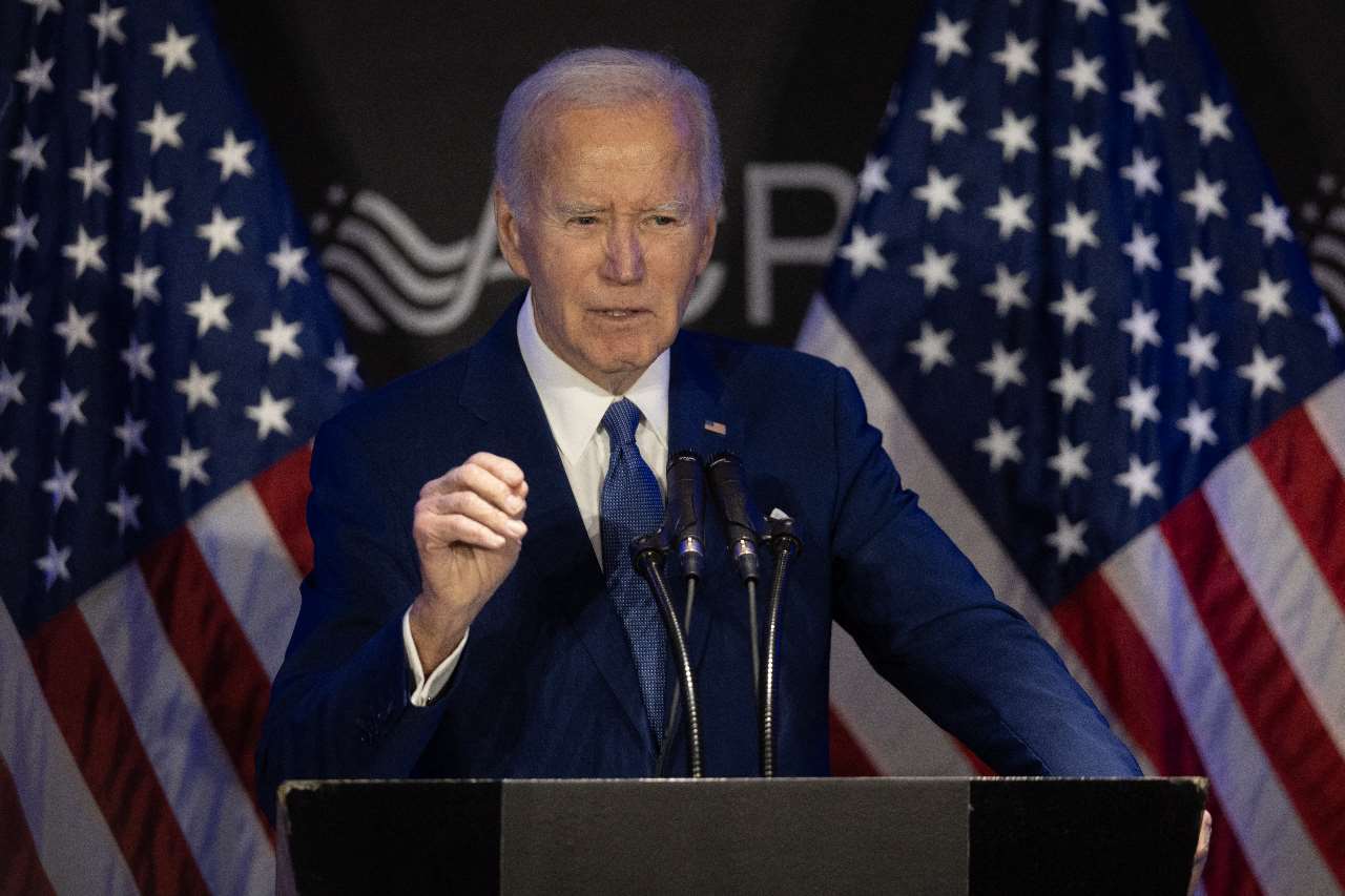 美國前總統拜登(Joe Biden)的總統圖書館將落腳在他的家鄉德拉瓦州。圖為拜登卸任後於2025年4月15日首次演說。(AFP)