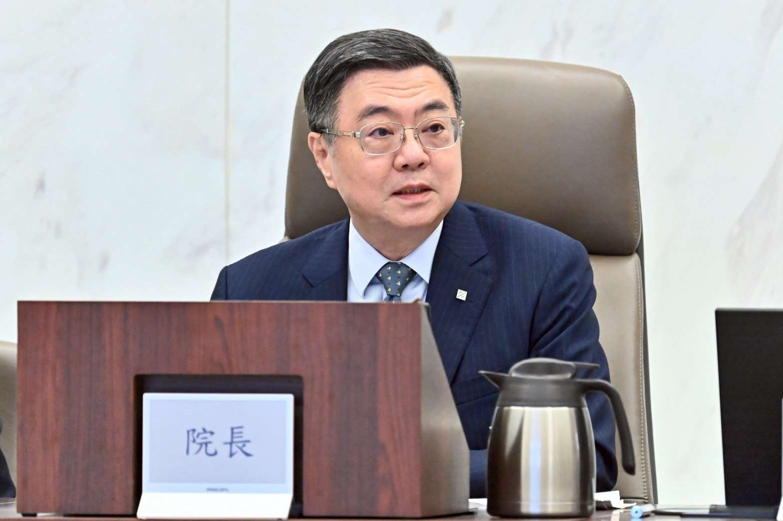 行政院長卓榮泰今日(4日)主持行政院治安會報。(圖：行政院提供)