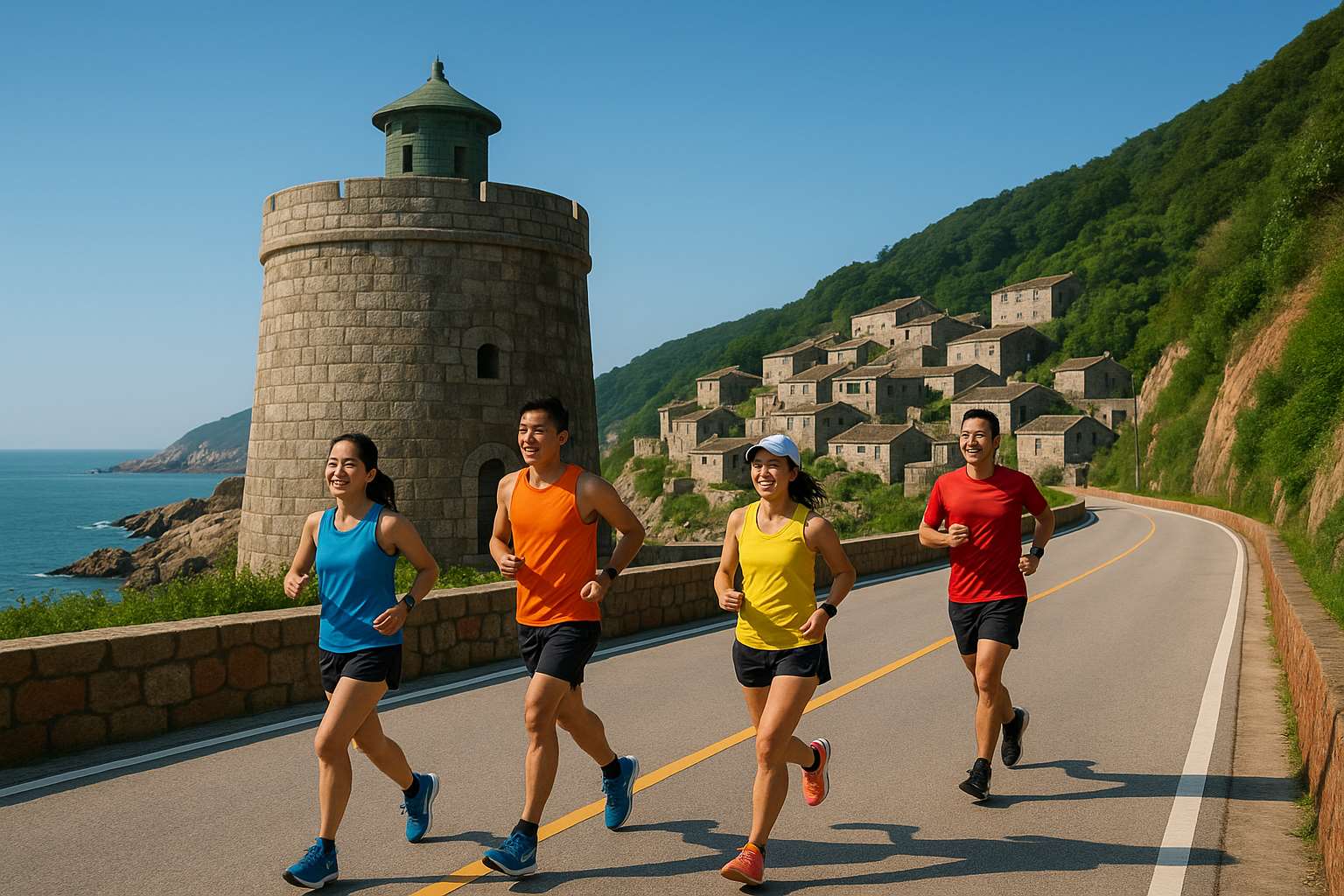 馬祖馬拉松地形高低起伏較大，具有挑戰性