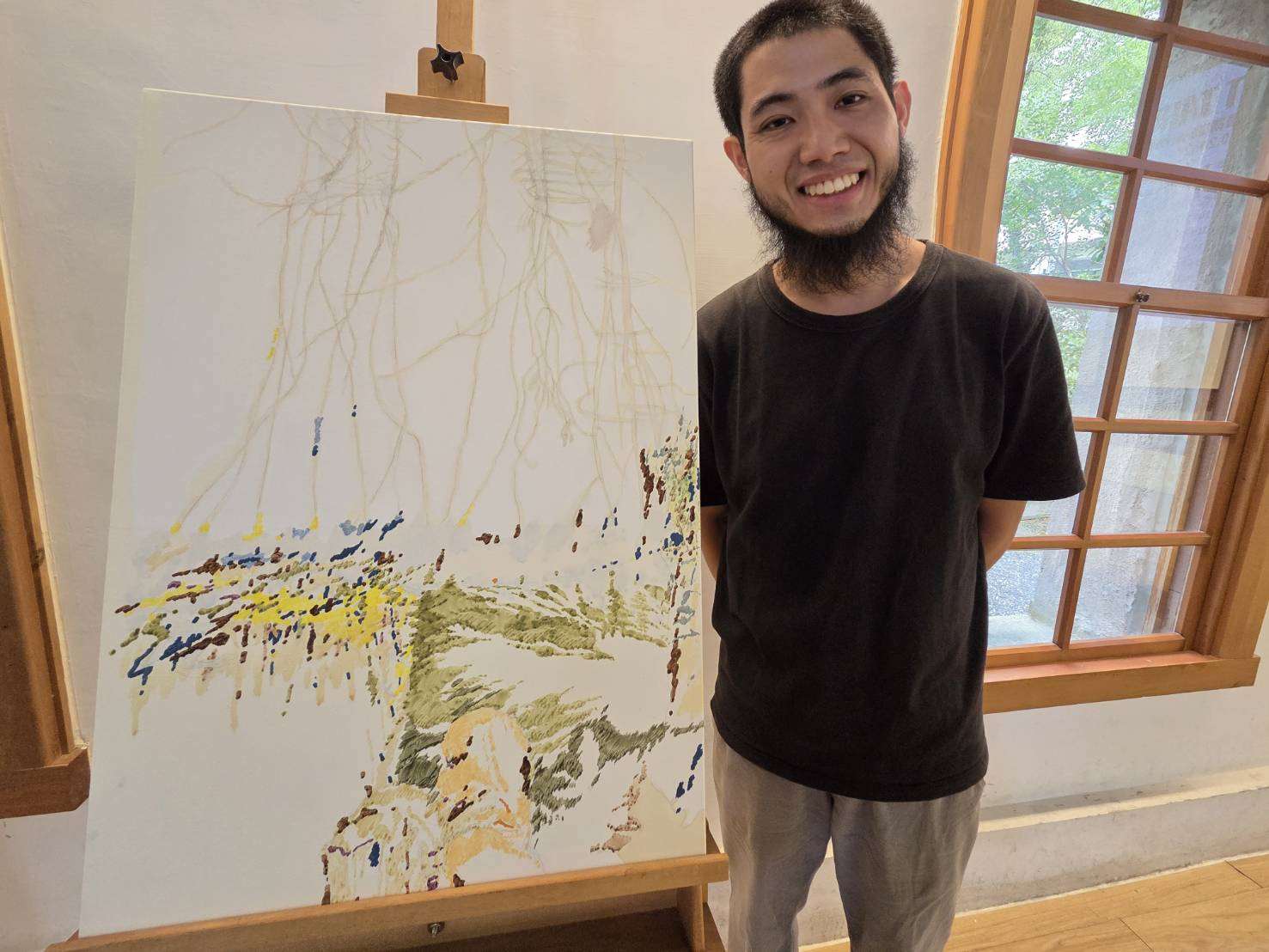ART TAIPEI 2025十月登場，「MIT新人特區」暨「台灣原住民族藝術特區」參展藝術家16日亮相展前記者會。(江昭倫 攝)