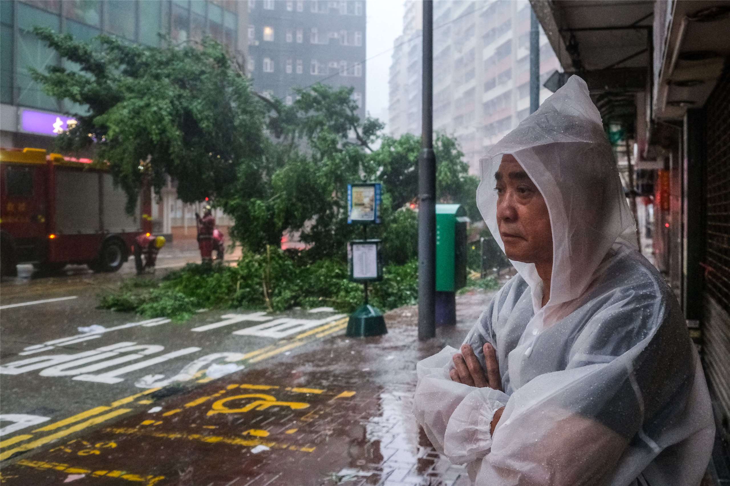 超強颱風樺加沙侵襲香港，帶來災情。 
