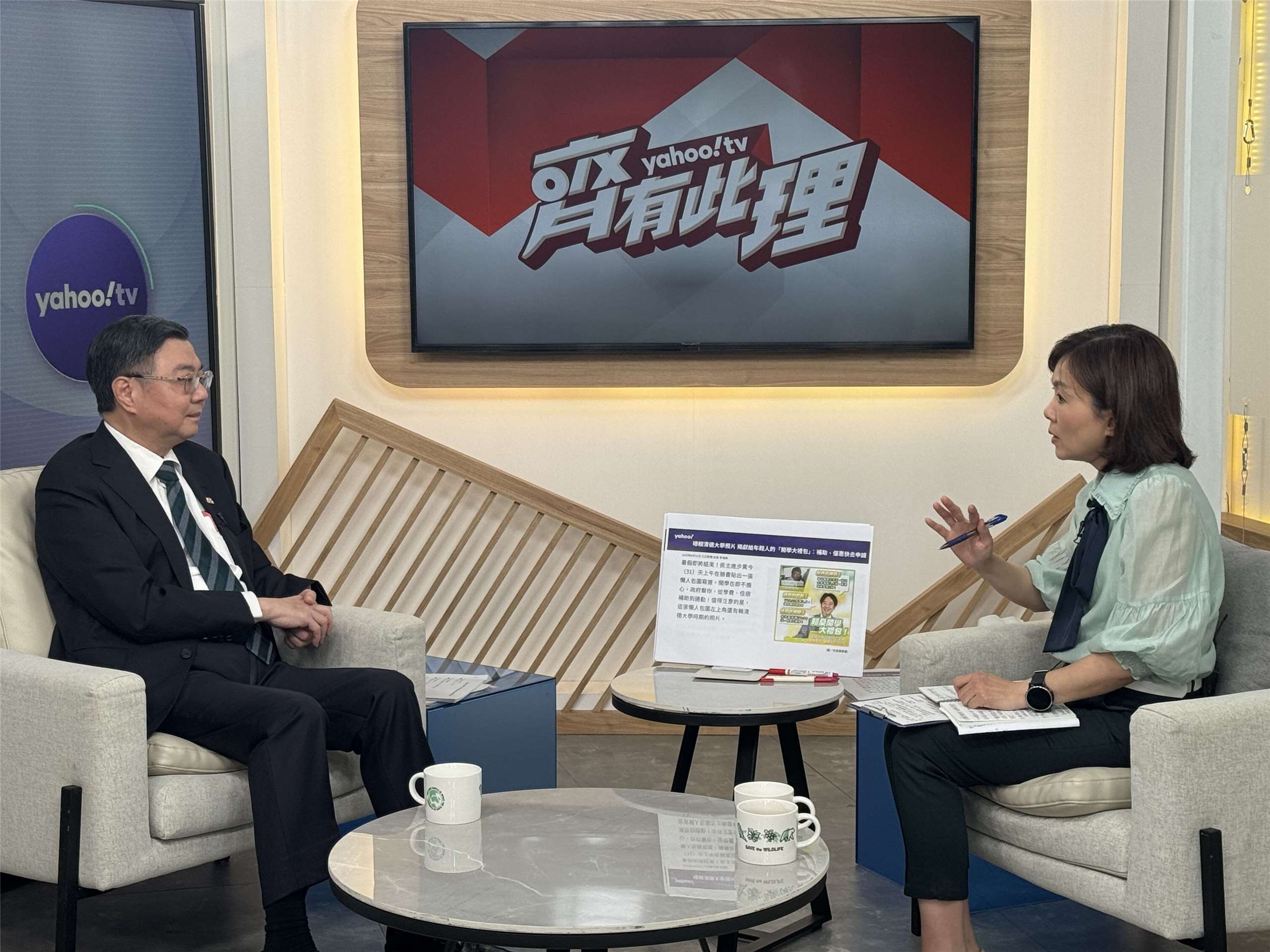 行政院長卓榮泰3日接受媒體專訪。(圖：《Yahoo齊有此理》提供)