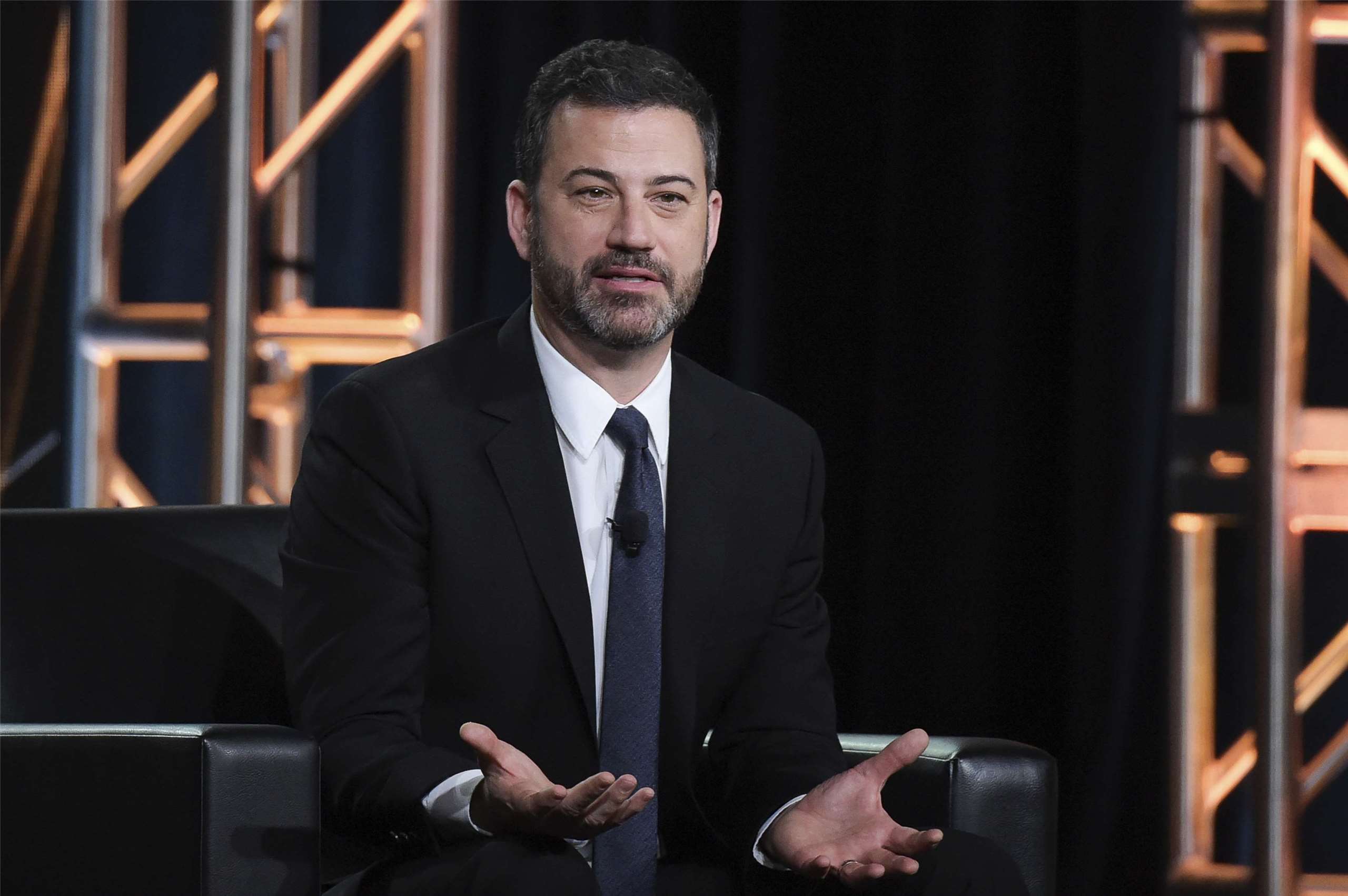 美國知名脫口秀主持人吉米金摩(Jimmy Kimmel) 。資料照。(美聯社/達志影像)