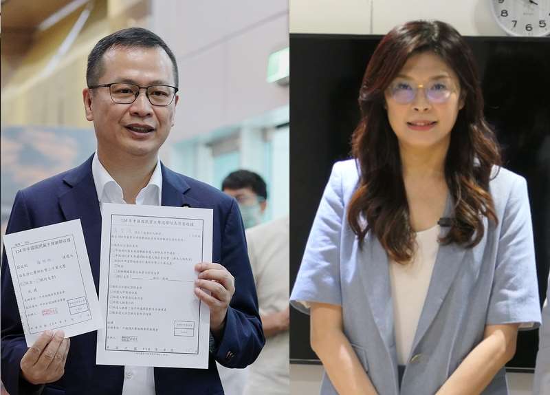 國民黨15日展開黨主席選舉領表作業，立委羅智強、前立委鄭麗文完成領表。 (合成照／中央社)