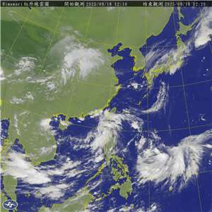 3個熱帶性低氣壓TD20、21、22，可能從18日下午起增強為今年的第17、18、19號颱風「米塔」、「樺加沙」及「浣熊」。(翻攝氣象署官網)