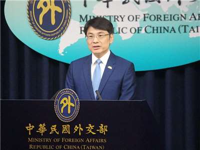 外交部發言人蕭光偉2日回應媒體詢問時表示，國人出席北京閱兵相關活動不僅違背台灣主流民意，也不能代表台灣及全體人民的立場 (央廣記者王照坤 攝)