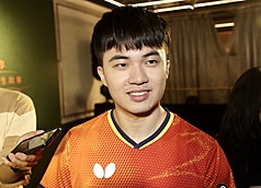 台灣男子桌球好手林昀儒今年國際賽程幾乎滿檔，即將參加WTT澳門冠軍賽的他，5日在台北出席代言活動，談到今年目標，透露希望可以繼續往前衝排名。