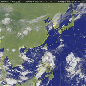 氣象專家吳德榮17日表示，預估18日颱風米塔將生成，加大明天至20日降雨潛勢；另外，在菲律賓東方海面熱帶擾動，成颱機率高達90%，強度強，對台威脅不可小覷。(圖交通部中央氣象署)