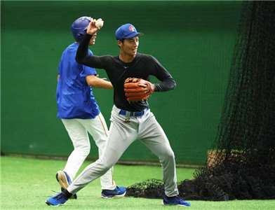 U18世界盃棒球賽台灣隊隊員許書誠(中)。(資料照/中央社)
