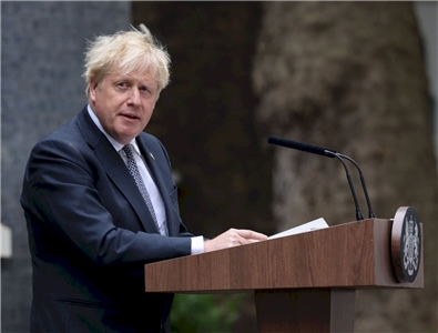 英國前首相強生(Boris Johnson)。資料照。(圖：英國政府)