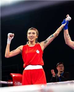拳擊女將黃筱雯。資料照片。 (圖:FB/OfficialWorldBoxing)