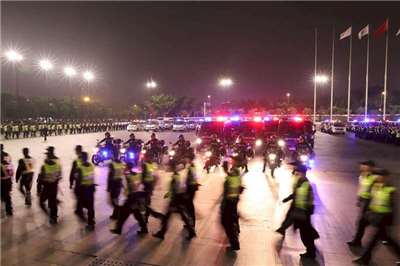 中國加大對五失人員監控。圖為廣州警方。示意圖。(微博)