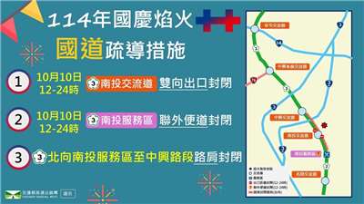 三大連假國道疏運措施。(高公局提供)