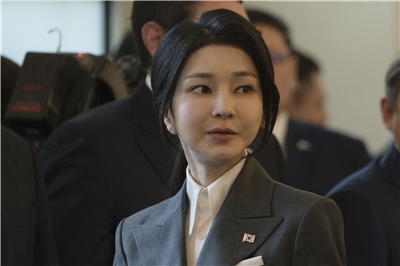 前南韓第一夫人金建希(Kim Keon-hee)。資料照。