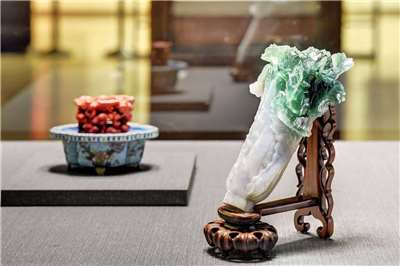 故宮國寶翠玉白菜遠赴捷克展出。(故宮提供)