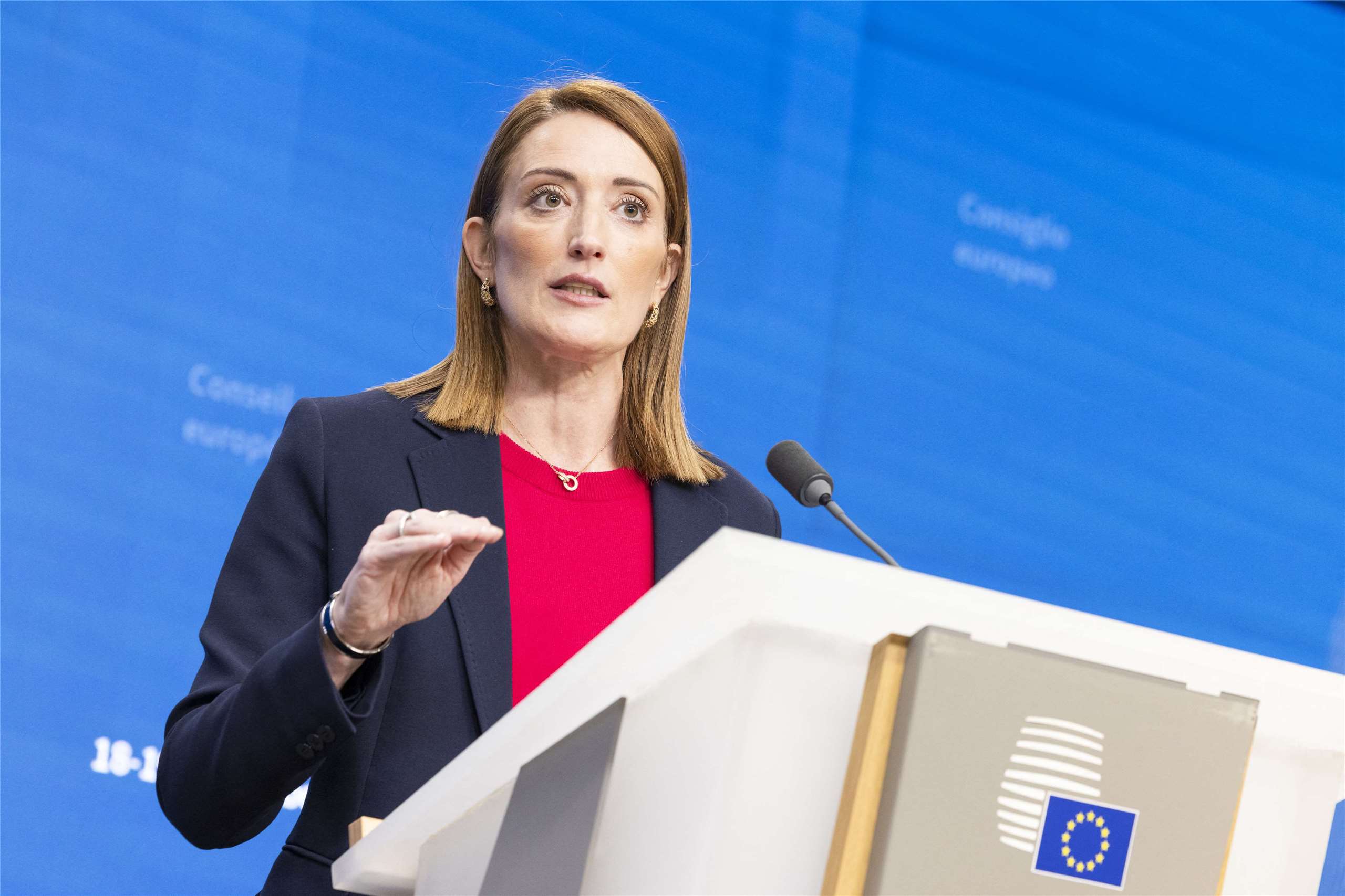 歐洲議會議長梅特索拉（Roberta Metsola）。資料照片。