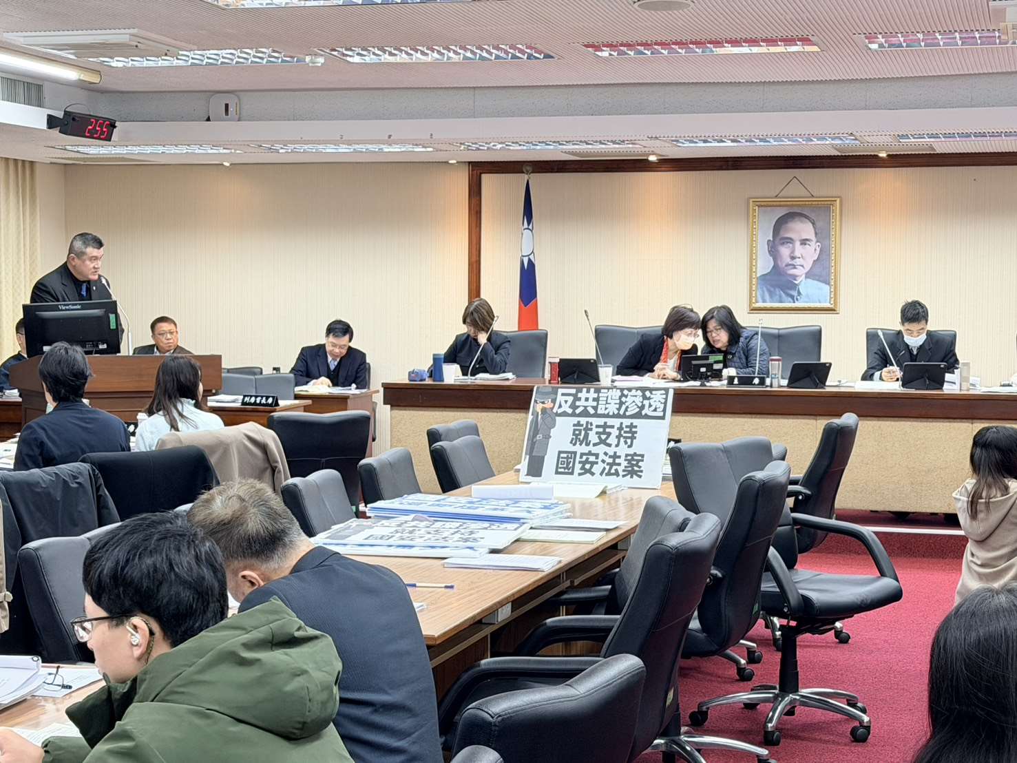 立法院內政委員會7日排審《國家安全法》修正草案。(鄭佑漢 攝)
