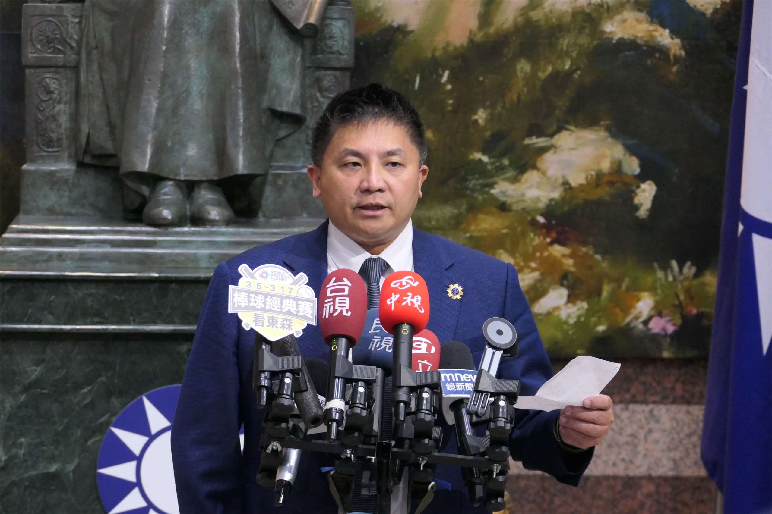國民黨文傳會主委吳宗憲表示，全力支持退休警消捍衛權利。(Rti檔案照片)