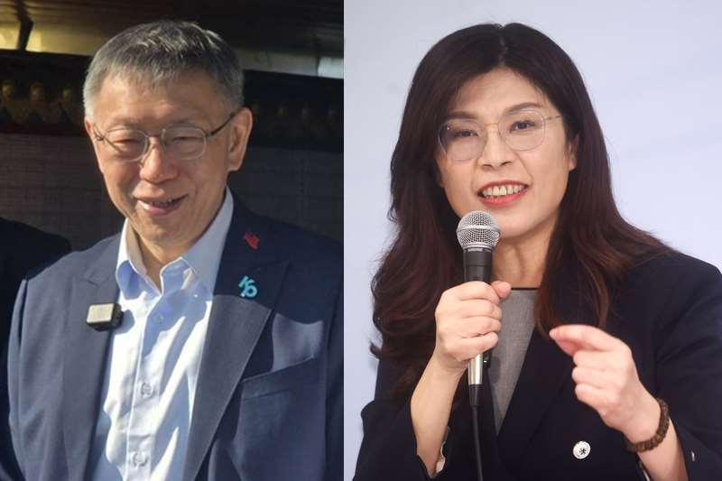 民眾黨前主席柯文哲(左)、國民黨主席鄭麗文(右)。合成圖。(中央社資料照)