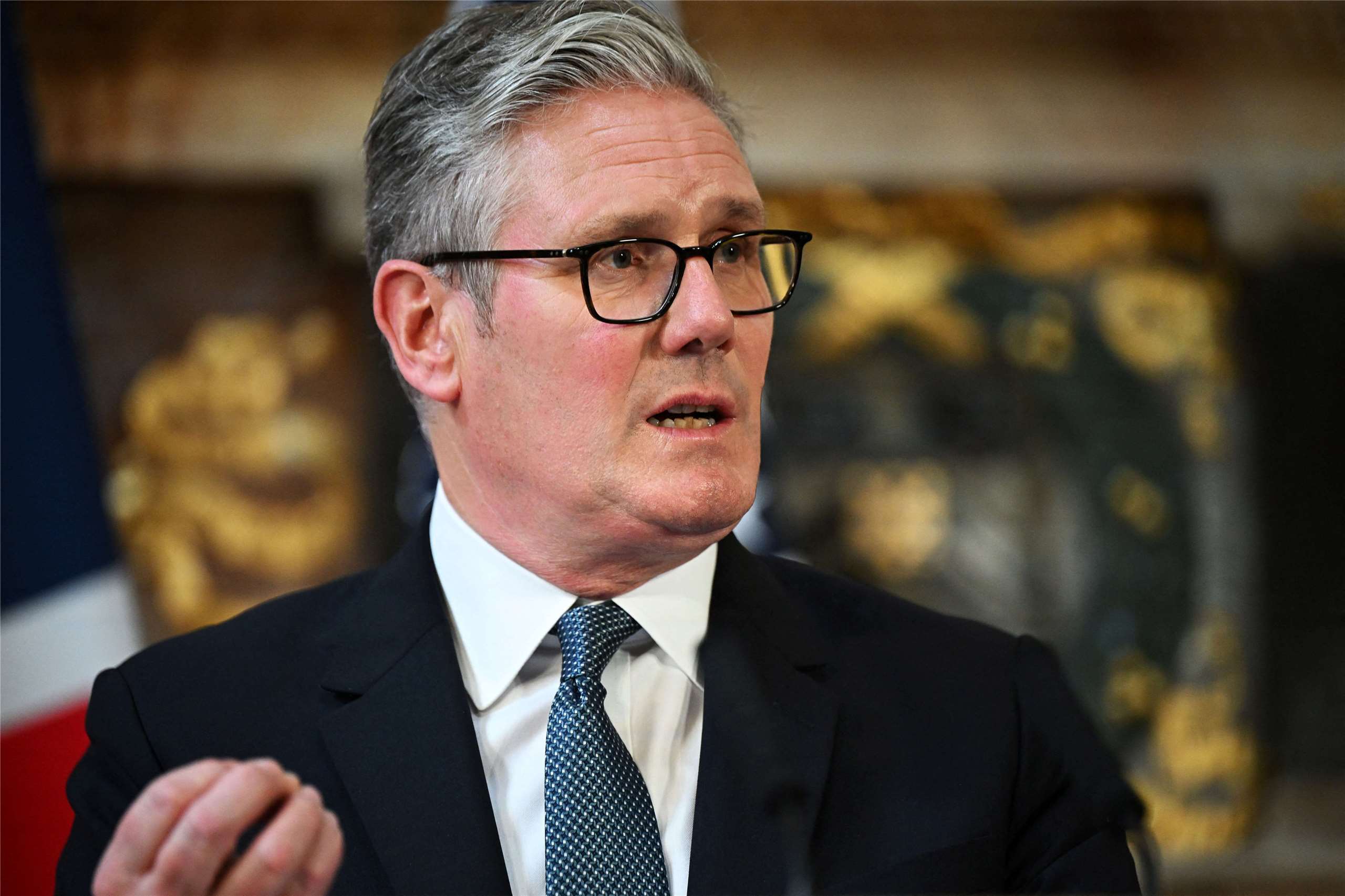 英國首相施凱爾(Keir Starmer)19日表示，貿易戰對任何人都沒有好處，排除現階段祭出關稅手段回應美方威脅。資料照。