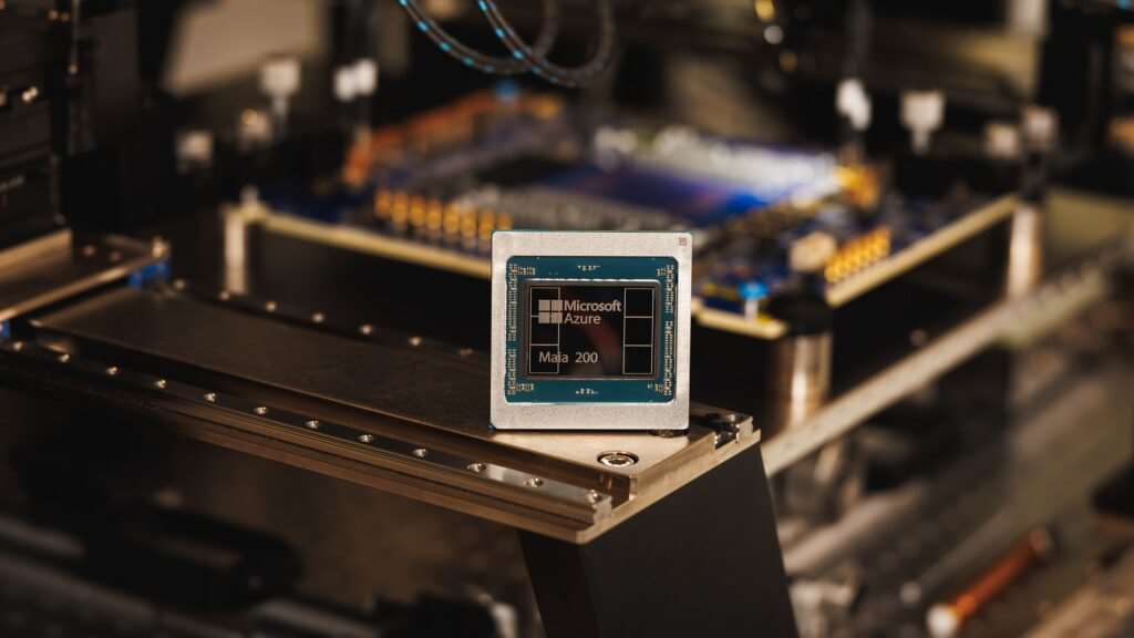 微軟第2代自研AI晶片Maia 200，將採用台積電3奈米製程打造。(圖:取自微軟部落格網頁)