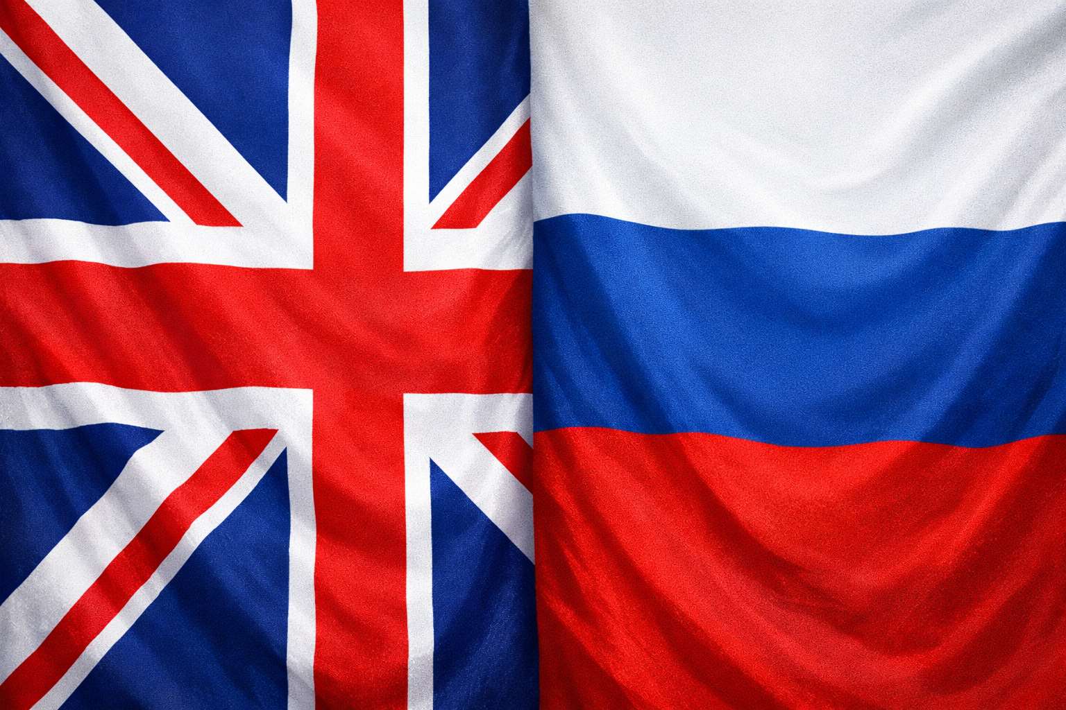 英國、俄羅斯國旗。(示意圖/AI生成)