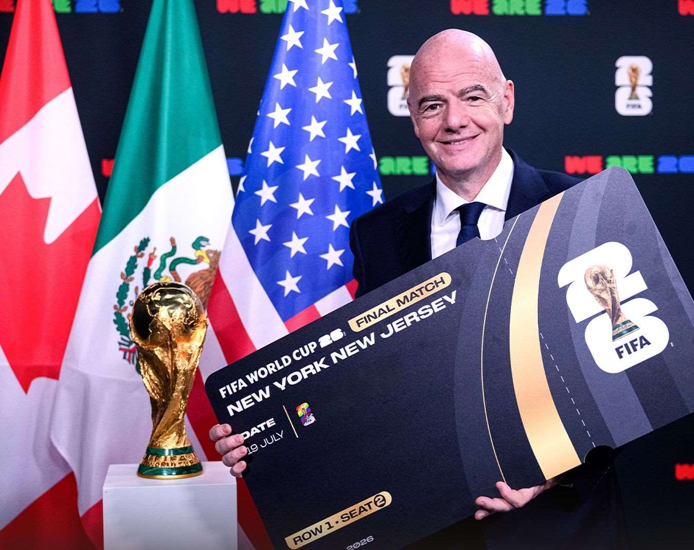 美國睽違32年主辦世足賽，全球5億筆申請抽籤搶票。 (圖:X@FIFA)