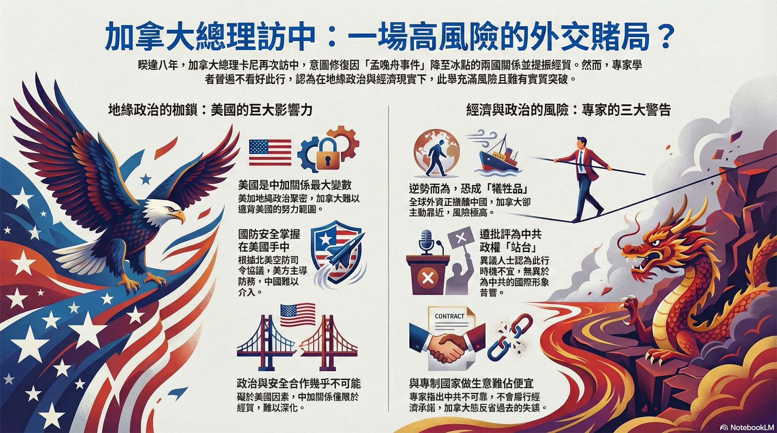 卡尼訪中 加拿大能甩開美國投入中國懷抱嗎？！(AI生成圖)