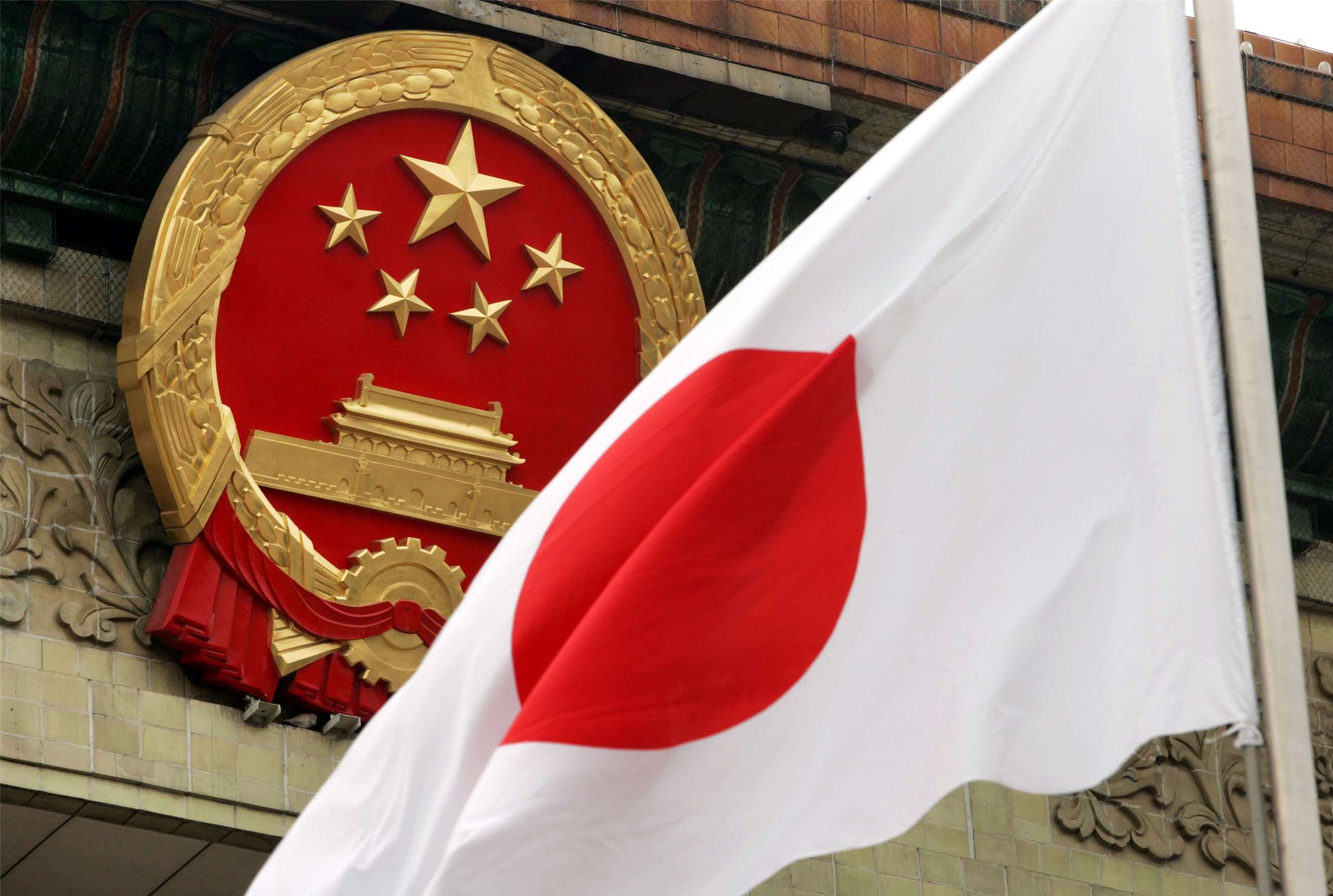 日中關係示意圖。