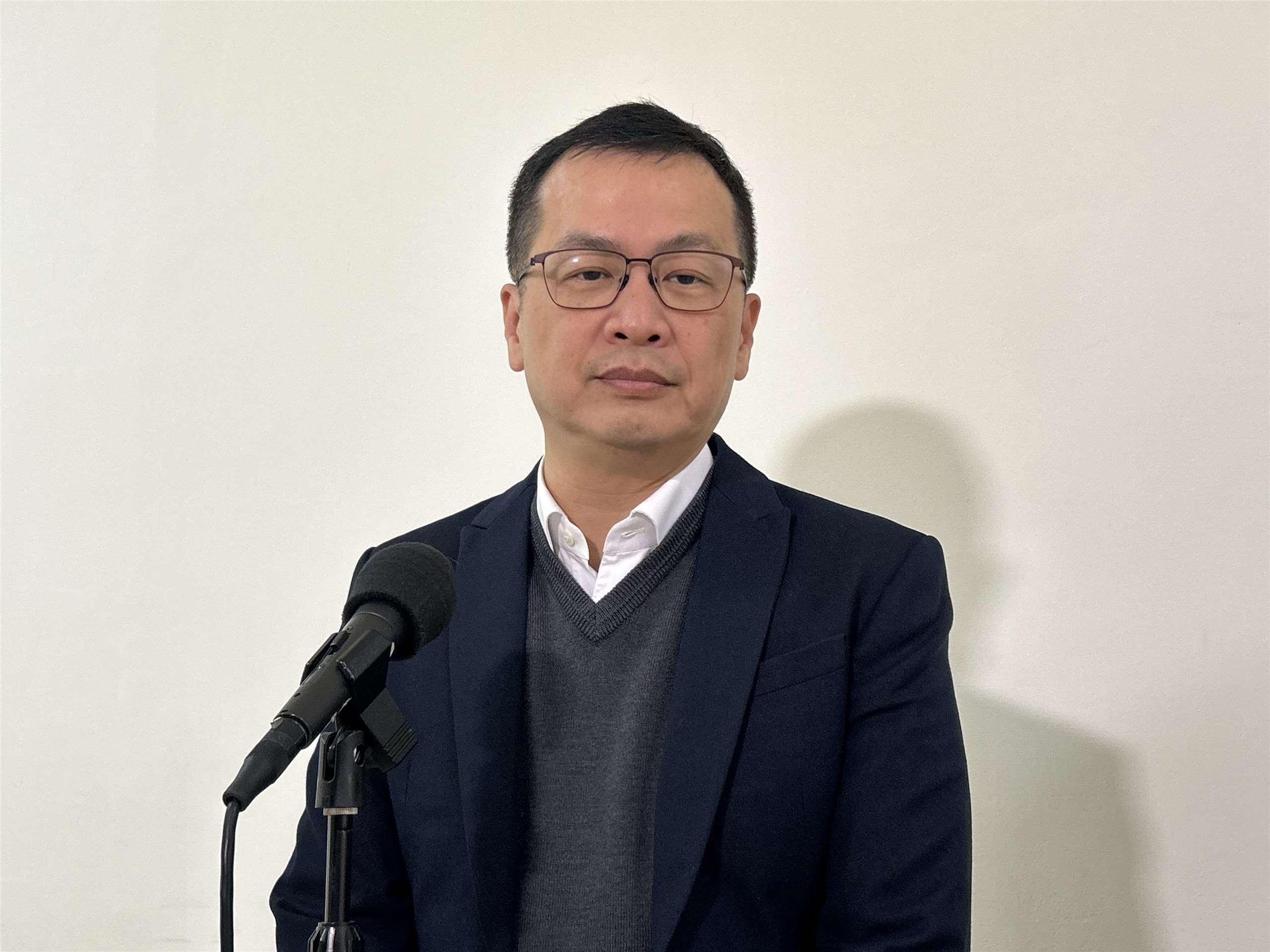 國民黨團書記長羅智強15日在朝野協商後，接受媒體採訪。(趙婉淳 攝)