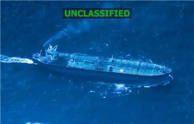 美軍加勒比海再扣押油輪。 (圖:翻拍自X@Southcom)