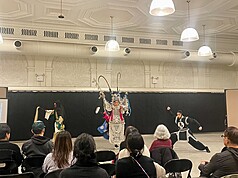 當代傳奇劇場在國際表演藝術協會年會期間，示範演出「伐子都」與「凱撒迷宮」兩劇。（駐紐約台北文化中心提供）
