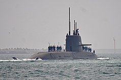 繼2025年11月28日完成第5次海上測試（SAT）後，潛艦國造原型艦「海鯤號」26日第6度SAT。(圖：中央社)