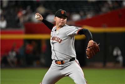 MLB巨人隊的台灣投手鄧愷威(圖)將被交易到太空人隊。資料照片。