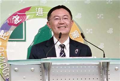 民進黨發言人李坤城。資料照片。(劉玉秋攝)