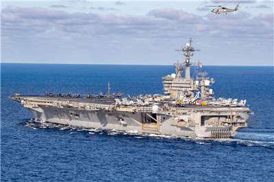 美國航空母艦林肯號(USS Abraham Lincoln)。(圖:美國海軍)