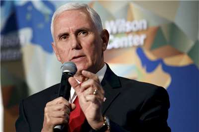 美國前副總統彭斯(Mike Pence)。資料照片。