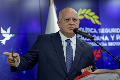 委內瑞拉內政部長卡貝友(Diosdado Cabello)。(AFP)