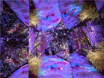 在日本京都創下25萬人參觀的《蜷川實花展 with EiM：彼岸之光・此岸之影》特展，即日起在台北華山文創園區登場。(江昭倫 攝)