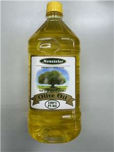 融琦公司販售的「蒙特樂橄欖油100%PURE(規格：2L)」有混充芥花油及標示不實情事。(北市衛生局提供)