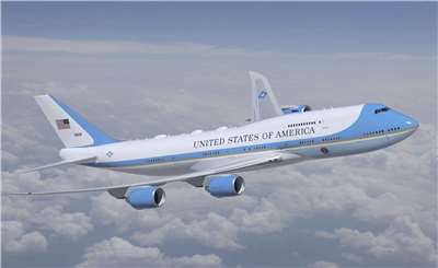 美國總統川普(Donald Trump)的專機「空軍一號」(Air Force One)