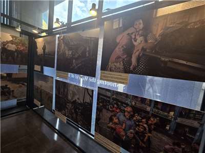 無國界記者組織（RSF）與中央社合作，推出40週年全球巡迴攝影展「明日世界 Shooting the World of Tomorrow」，亞洲首站選在台灣登場。(江昭倫 攝)