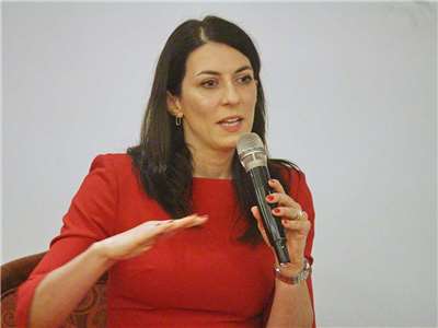 捷克前眾議長艾達莫娃(Marketa Pekarova Adamova)20日在台北表示，捷克與台灣關係不會有重大改變，且對捷克而言，親近台灣或親近中國不是一場比賽 (央廣記者王照坤 攝)